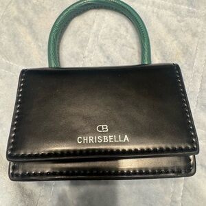 CB Chrisbella Black and Green Mini Bag